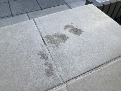 玄関タイルが汚れている