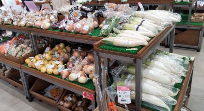 野菜が陳列されている