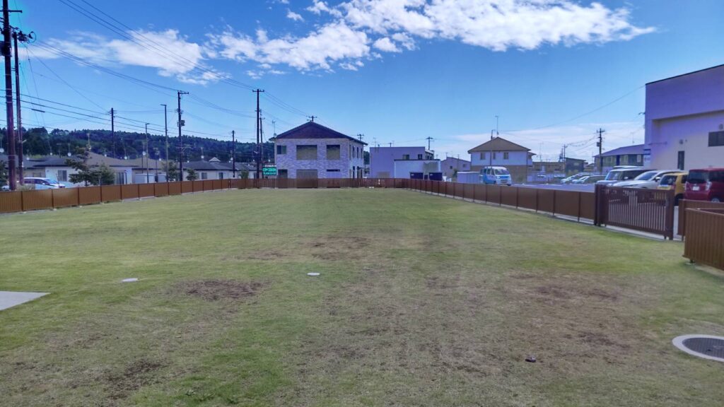芝生が広がっている
